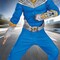 Kids Blue Ranger Costume Cosmic Fury Power Rangers Muscle Jumpsuit with Mask Large 10-12